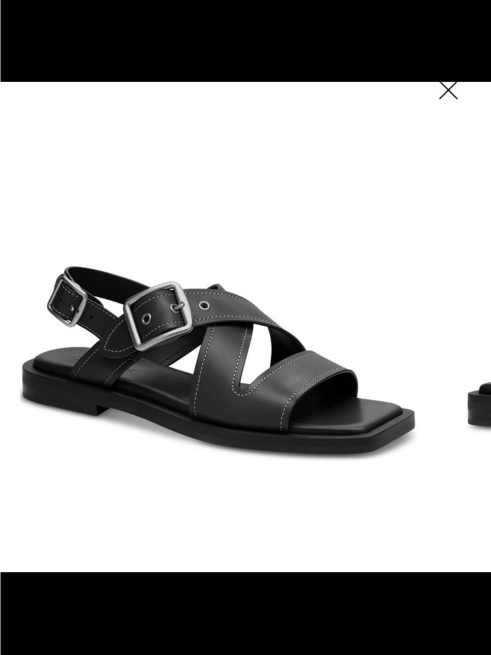 NWB coach women’s archival buckled flat sandals black size 7.5